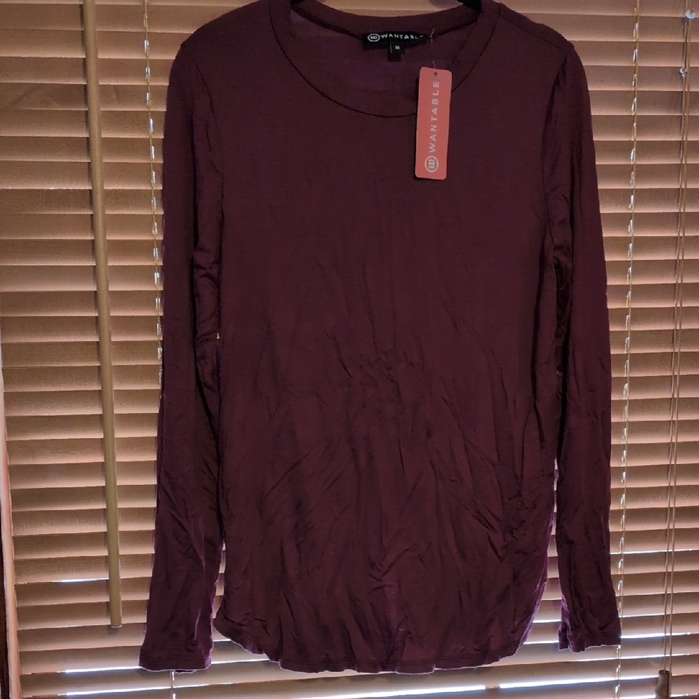 Wantable Long Sleeve Top in 🍷 Wine